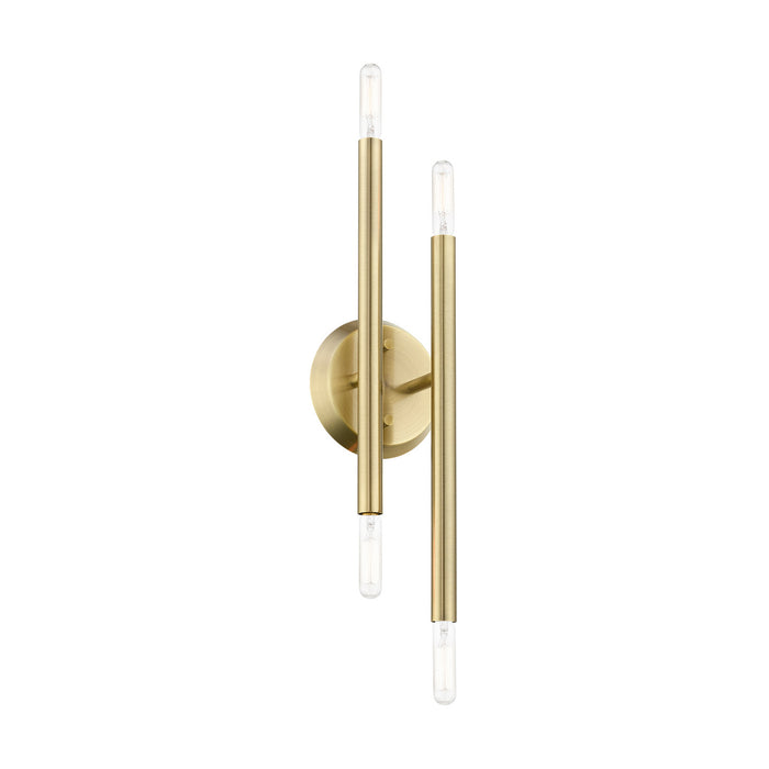 Livex Lighting 46771-01 Four Light Wall Sconce, Antique Brass