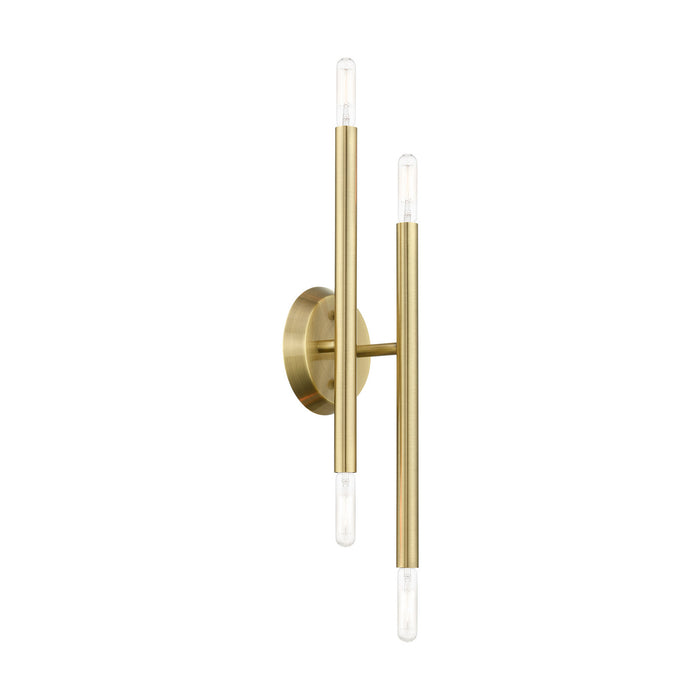 Livex Lighting 46771-01 Four Light Wall Sconce, Antique Brass
