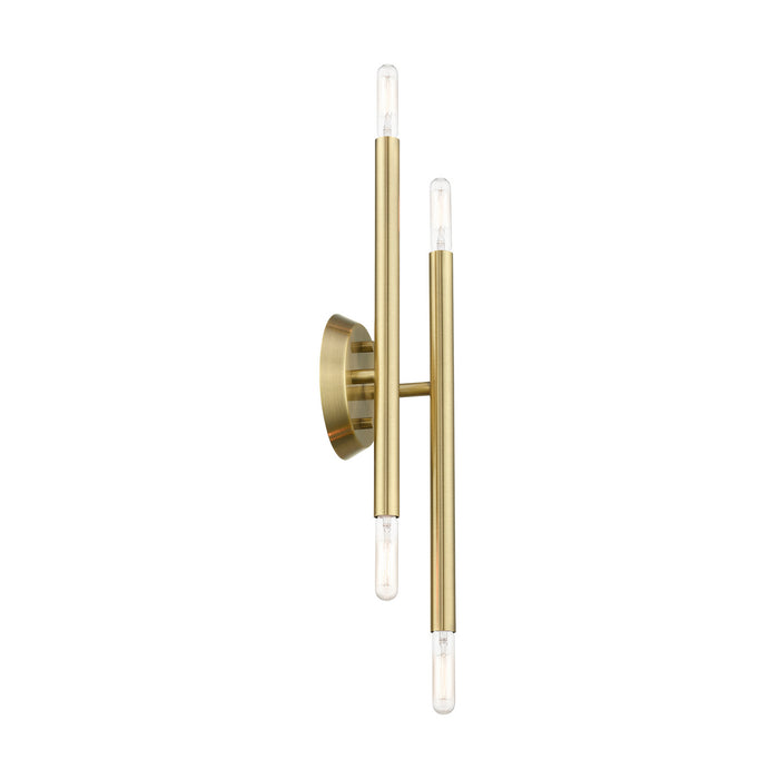 Livex Lighting 46771-01 Four Light Wall Sconce, Antique Brass