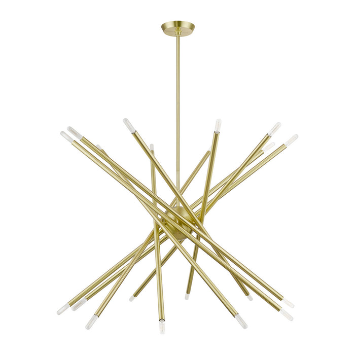 Livex Lighting 46779-12 20 Light Chandelier, Satin Brass