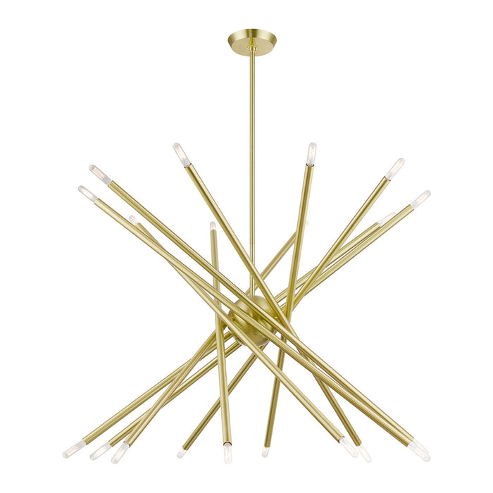 Livex Lighting 46779-12 20 Light Chandelier, Satin Brass