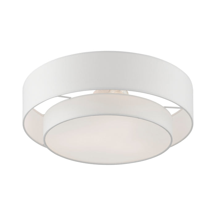 Livex Lighting 47154-91 Three Light Semi-Flush Mount, Brushed Nickel