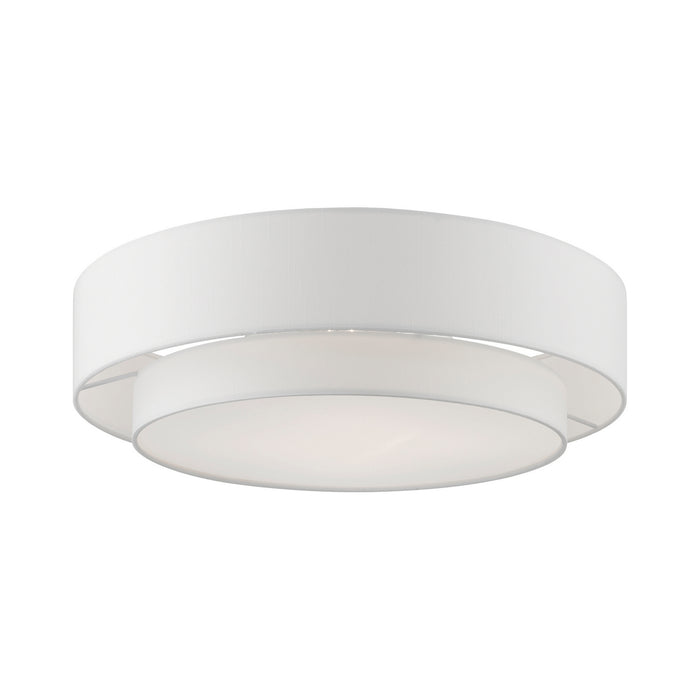 Livex Lighting 47155-91 Four Light Semi-Flush Mount, Brushed Nickel