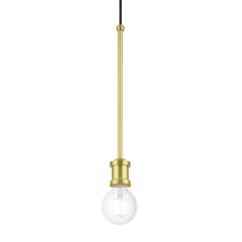 Livex Lighting 47161-12 One Light Pendant, Satin Brass