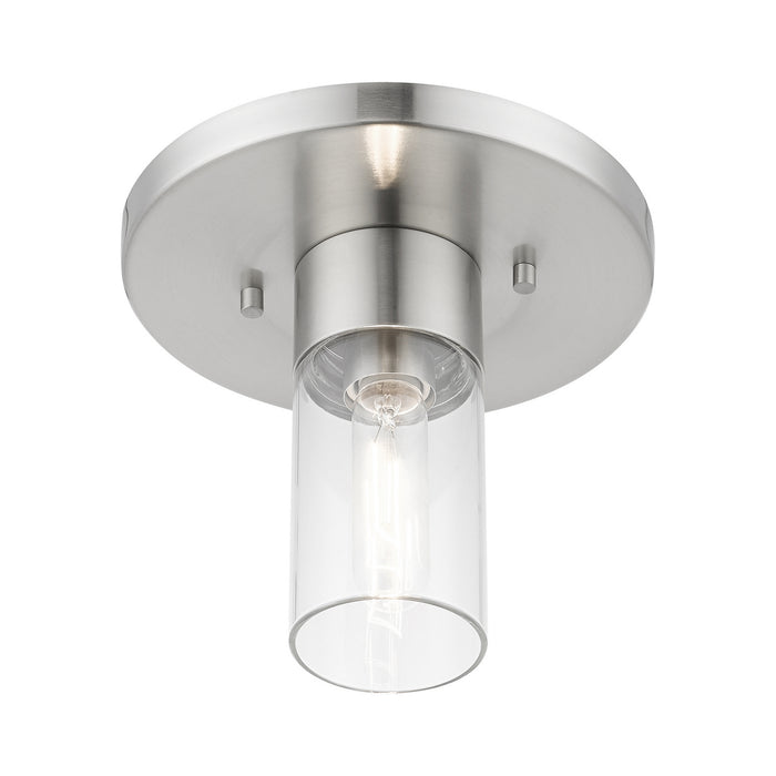 Livex Lighting 48761-91 One Light Flush Mount, Brushed Nickel