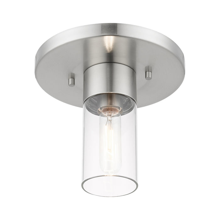 Livex Lighting 48761-91 One Light Flush Mount, Brushed Nickel