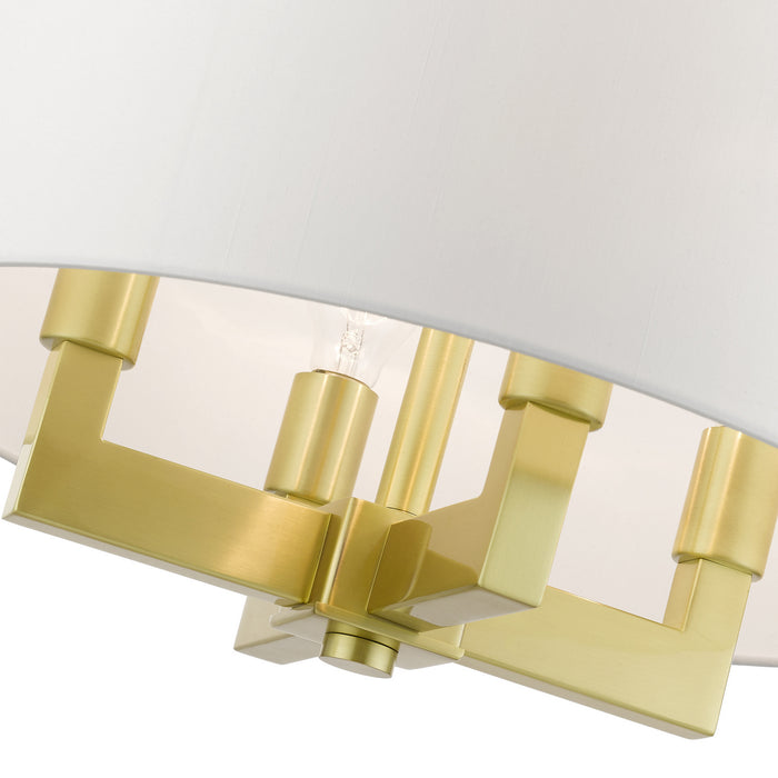 Livex Lighting 48784-12 Four Light Chandelier, Satin Brass