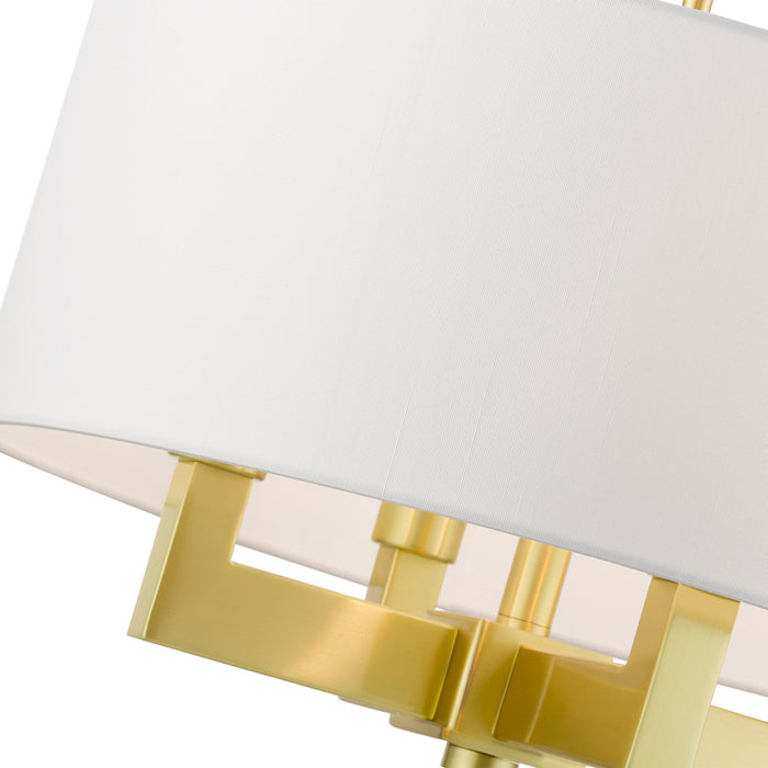 Livex Lighting 48784-12 Four Light Chandelier, Satin Brass