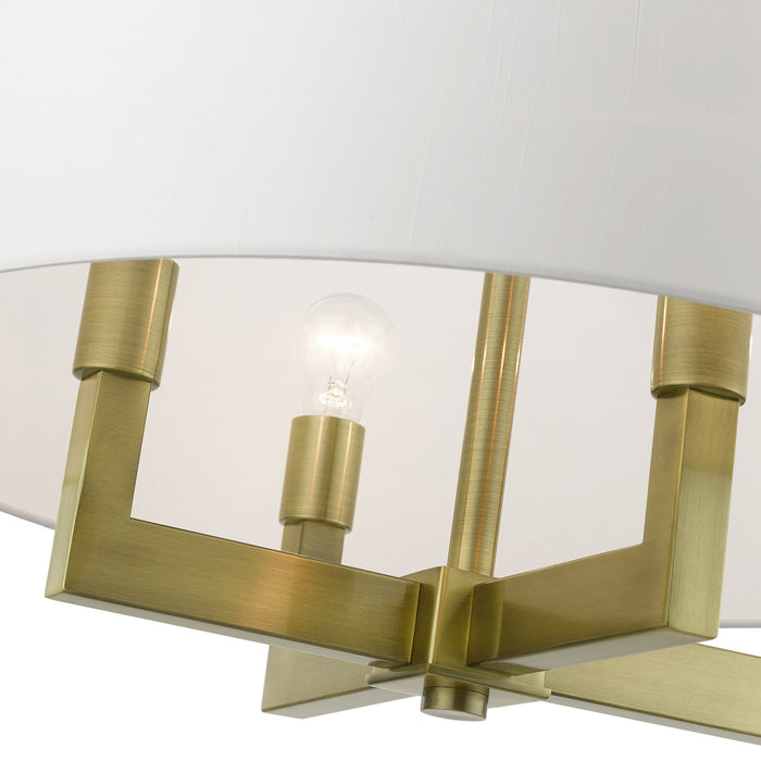 Livex Lighting 48786-01 Four Light Chandelier, Antique Brass
