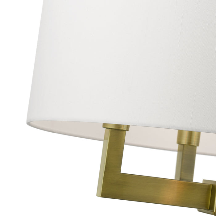 Livex Lighting 48786-01 Four Light Chandelier, Antique Brass