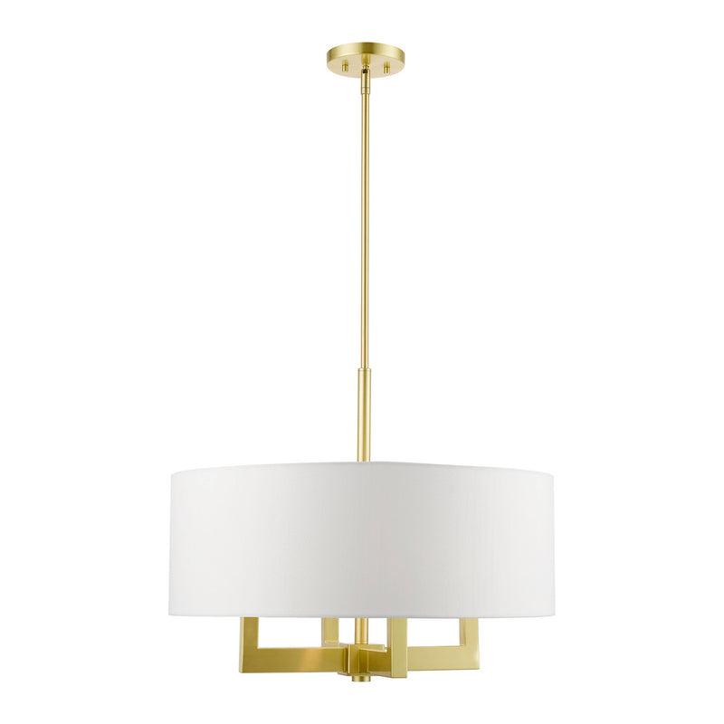 Livex Lighting 48786-12 Four Light Chandelier, Satin Brass