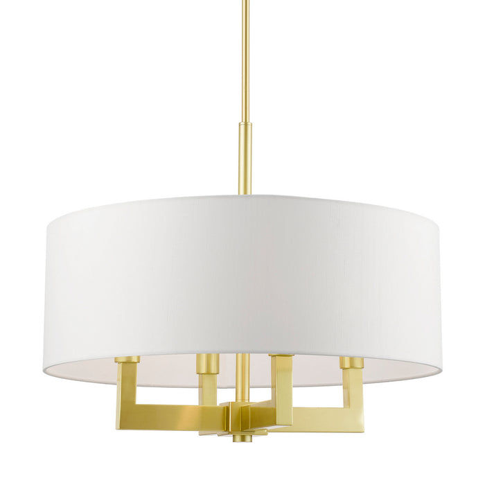 Livex Lighting 48786-12 Four Light Chandelier, Satin Brass