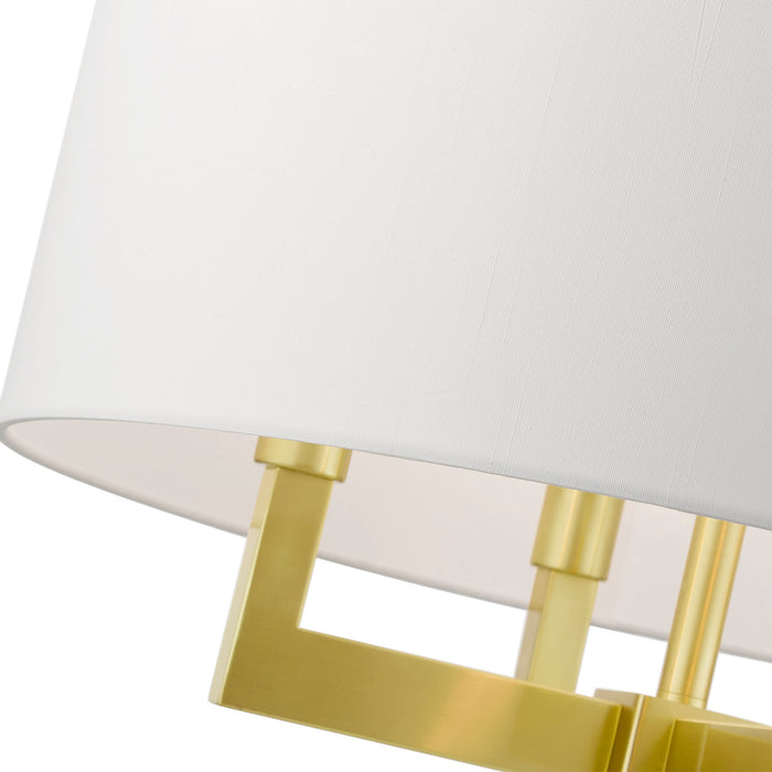 Livex Lighting 48786-12 Four Light Chandelier, Satin Brass