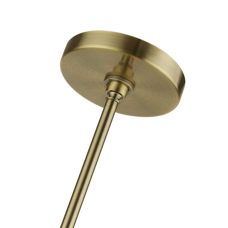 Livex Lighting 48824-01 Six Light Chandelier, Antique Brass