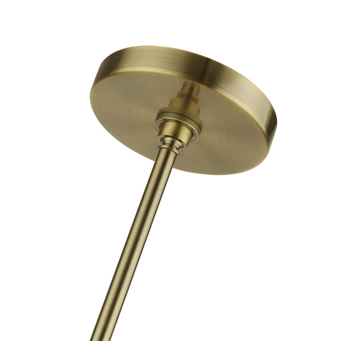 Livex Lighting 48824-01 Six Light Chandelier, Antique Brass