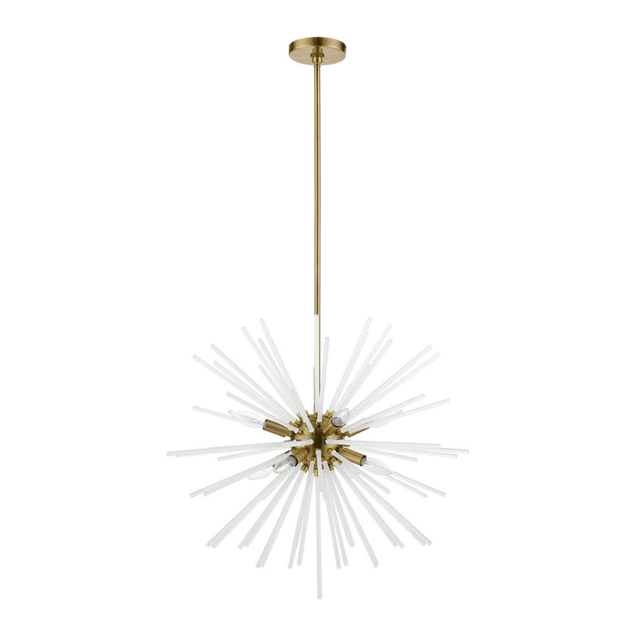 Livex Lighting 48826-01 Eight Light Chandelier, Antique Brass