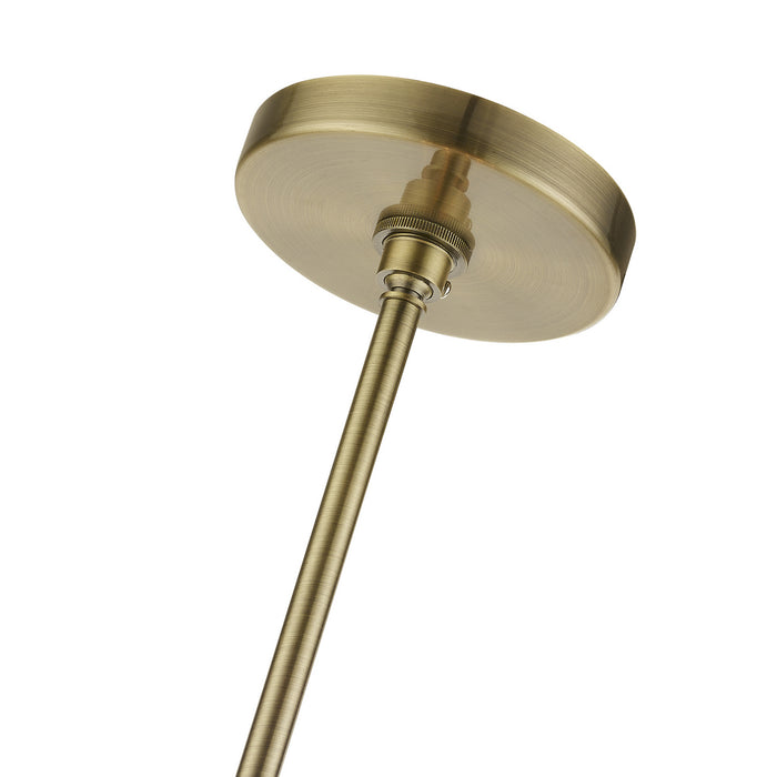 Livex Lighting 48826-01 Eight Light Chandelier, Antique Brass