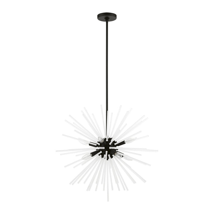 Livex Lighting 48826-04 Eight Light Chandelier, Black