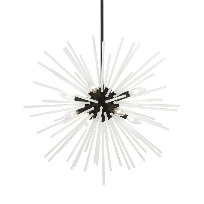 Livex Lighting 48826-04 Eight Light Chandelier, Black