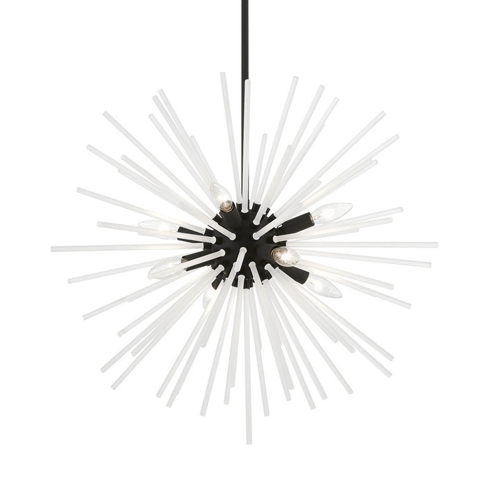 Livex Lighting 48826-04 Eight Light Chandelier, Black