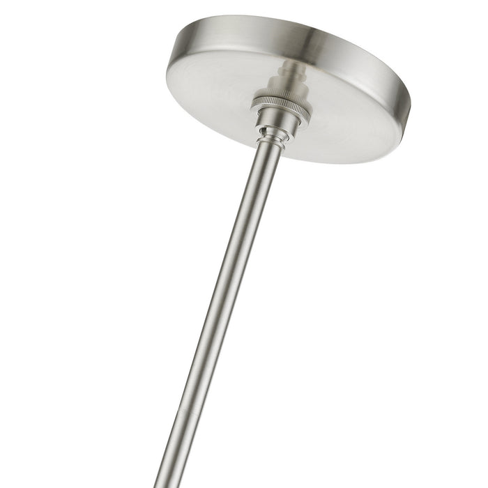 Livex Lighting 48826-91 Eight Light Chandelier, Brushed Nickel