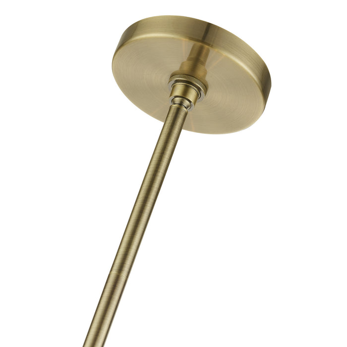 Livex Lighting 48828-01 Eight Light Foyer Chandelier, Antique Brass