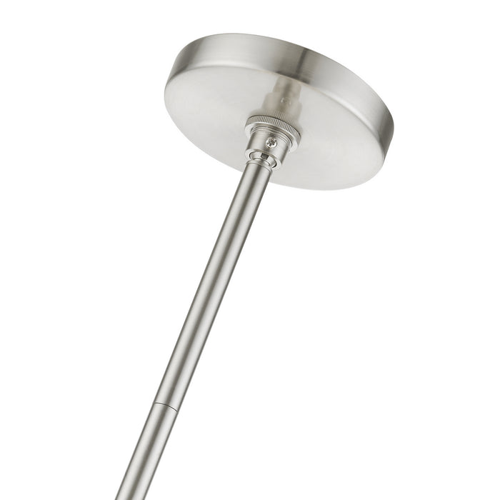 Livex Lighting 48828-91 Eight Light Foyer Chandelier, Brushed Nickel