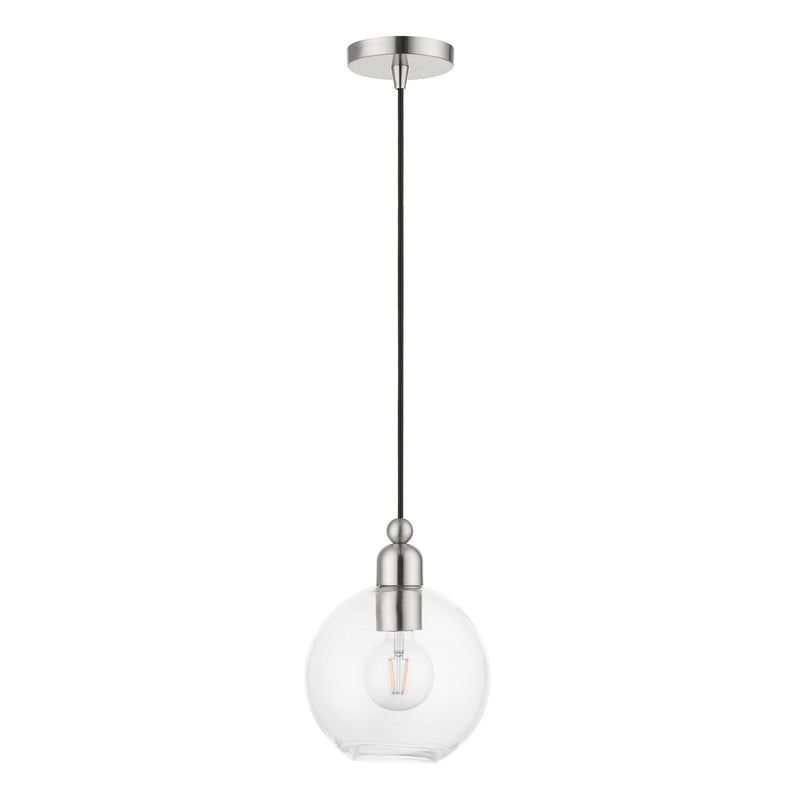 Livex Lighting 48972-91 One Light Pendant, Brushed Nickel