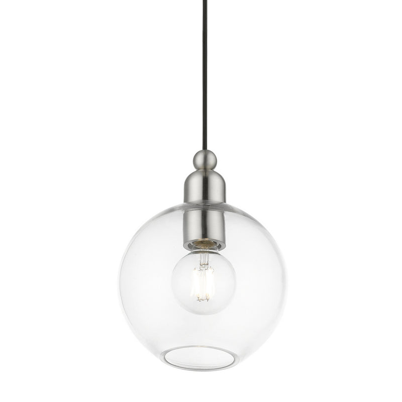 Livex Lighting 48972-91 One Light Pendant, Brushed Nickel