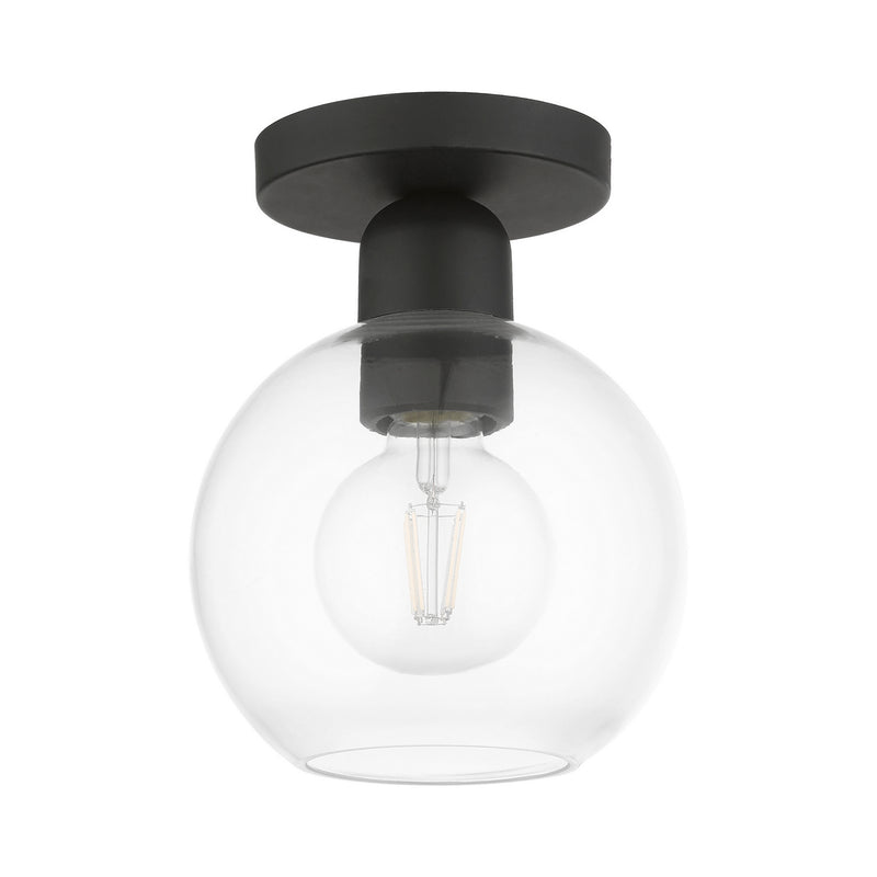 Livex Lighting 48977-04 One Light Semi-Flush Mount, Black