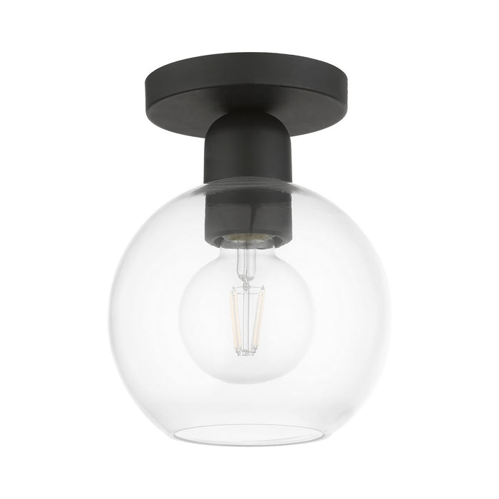 Livex Lighting 48977-04 One Light Semi-Flush Mount, Black