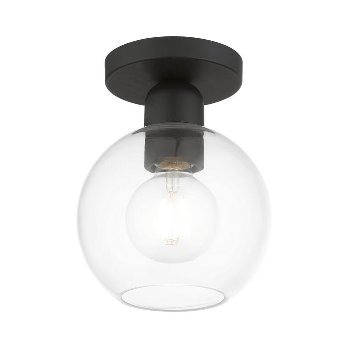 Livex Lighting 48977-04 One Light Semi-Flush Mount, Black