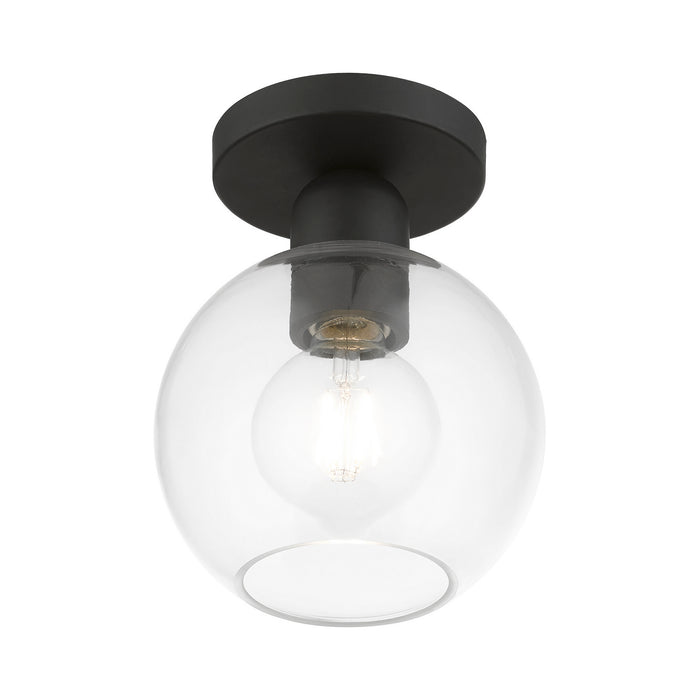 Livex Lighting 48977-04 One Light Semi-Flush Mount, Black