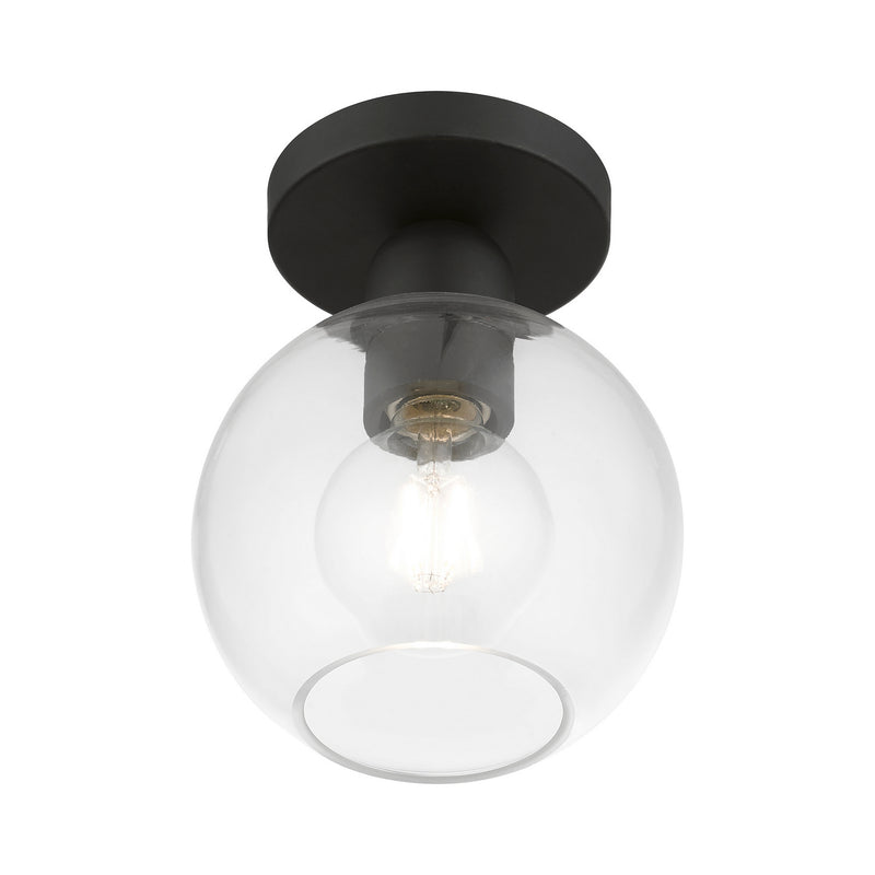 Livex Lighting 48977-04 One Light Semi-Flush Mount, Black