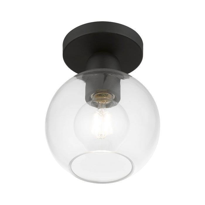 Livex Lighting 48977-04 One Light Semi-Flush Mount, Black