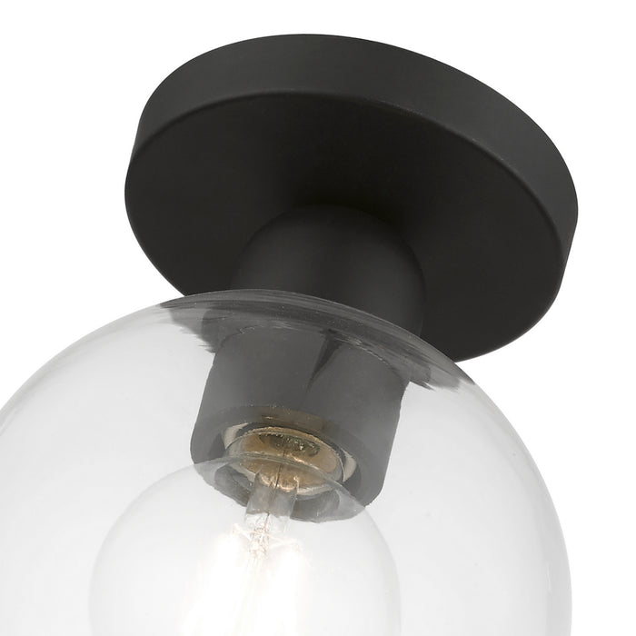 Livex Lighting 48977-04 One Light Semi-Flush Mount, Black