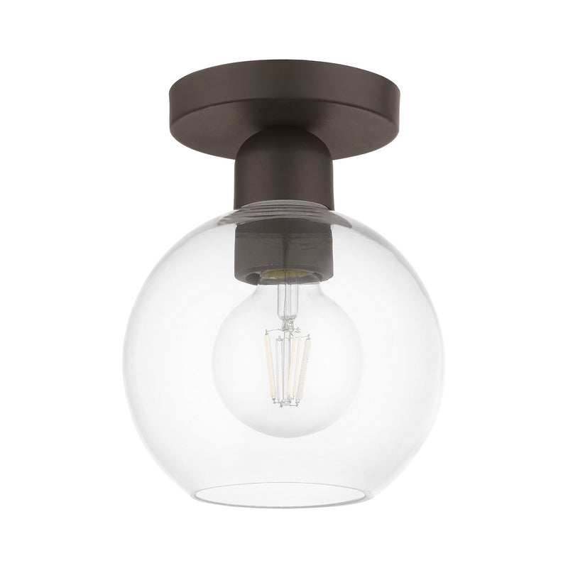 Livex Lighting 48977-07 One Light Semi-Flush Mount, Bronze