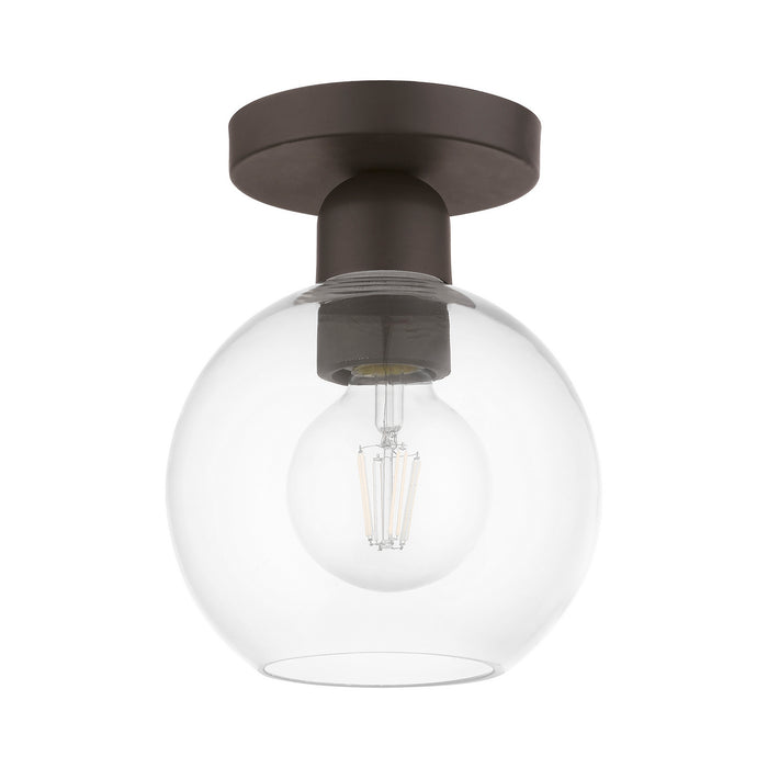 Livex Lighting 48977-07 One Light Semi-Flush Mount, Bronze