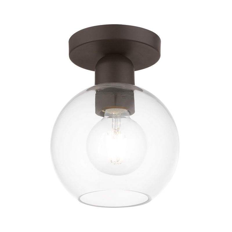 Livex Lighting 48977-07 One Light Semi-Flush Mount, Bronze