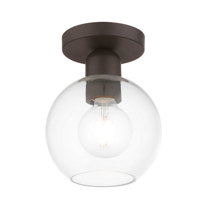 Livex Lighting 48977-07 One Light Semi-Flush Mount, Bronze
