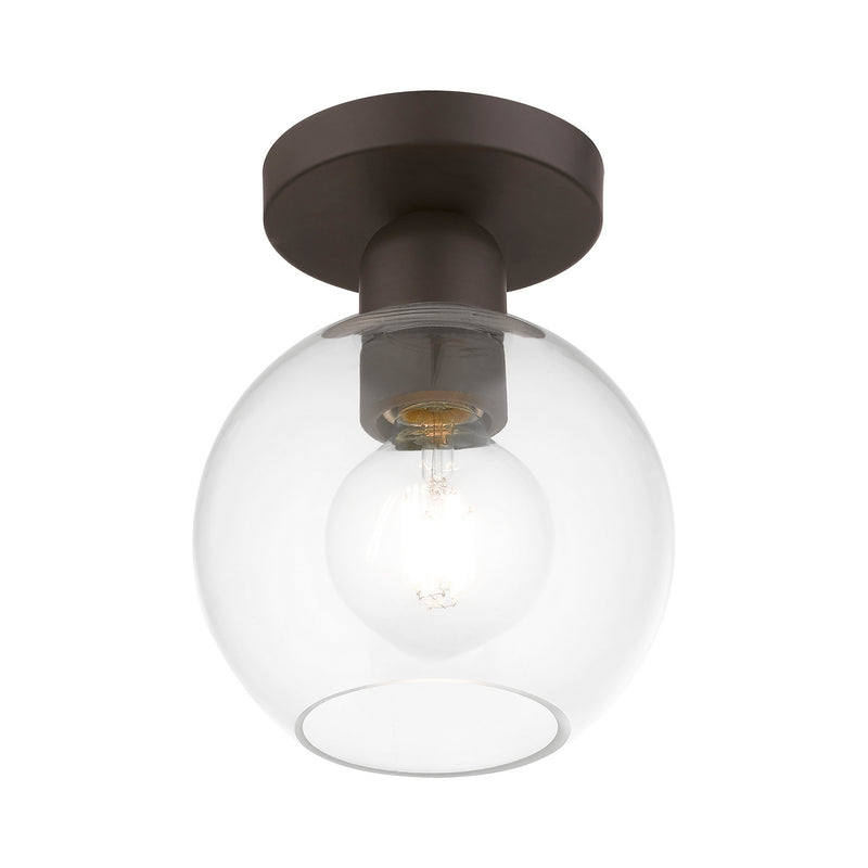 Livex Lighting 48977-07 One Light Semi-Flush Mount, Bronze