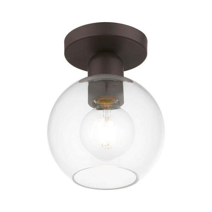 Livex Lighting 48977-07 One Light Semi-Flush Mount, Bronze
