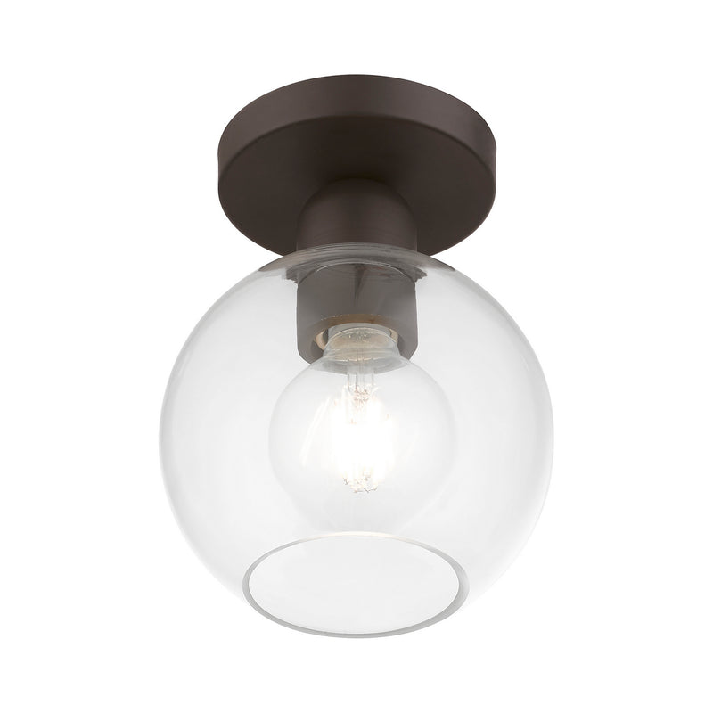 Livex Lighting 48977-07 One Light Semi-Flush Mount, Bronze