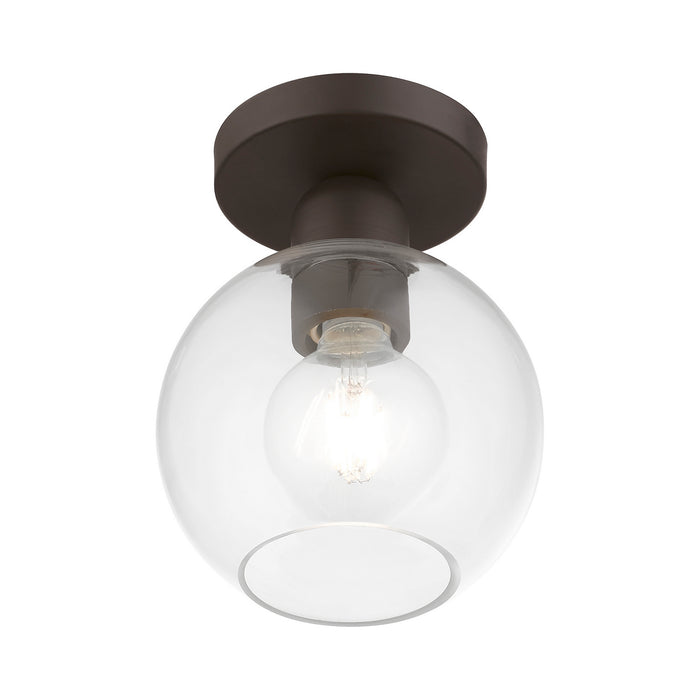 Livex Lighting 48977-07 One Light Semi-Flush Mount, Bronze