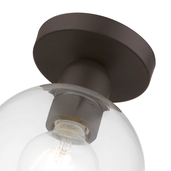 Livex Lighting 48977-07 One Light Semi-Flush Mount, Bronze