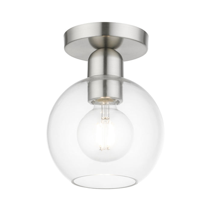 Livex Lighting 48977-91 One Light Semi-Flush Mount, Brushed Nickel