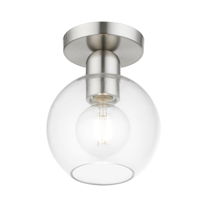 Livex Lighting 48977-91 One Light Semi-Flush Mount, Brushed Nickel