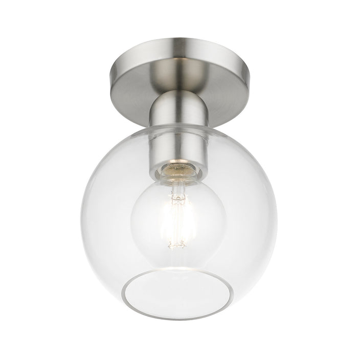 Livex Lighting 48977-91 One Light Semi-Flush Mount, Brushed Nickel