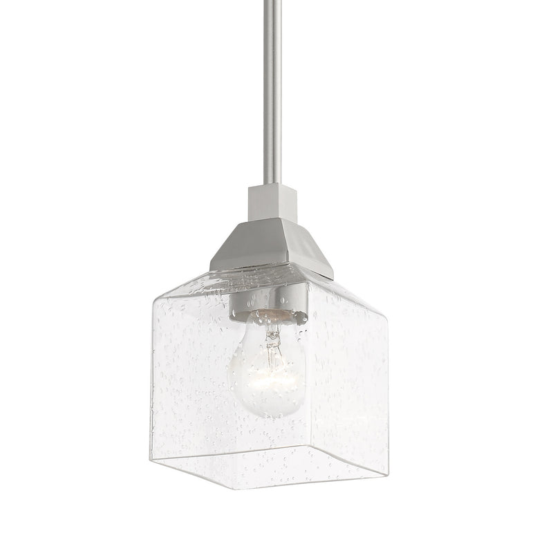 Livex Lighting 49761-91 One Light Mini Pendant, Brushed Nickel