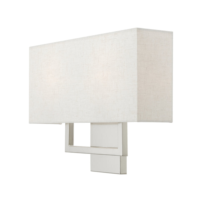 Livex Lighting 50995-91 Two Light Wall Sconce, Brushed Nickel
